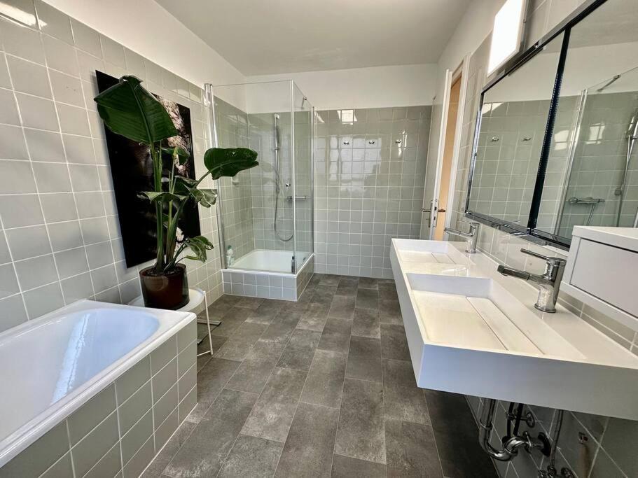 Exklusiver Rheinblick Messe Parken Luxus 10 Personen Apartment *